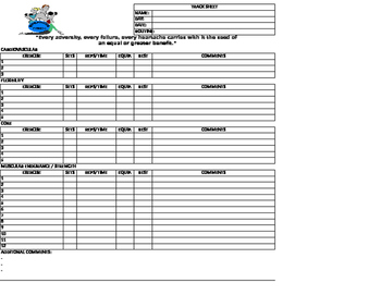 Preview of Workout Tracking Sheet