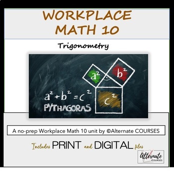Preview of Workplace Math 10 Unit 5: Trigonometry BUNDLE (word, pdf&d)