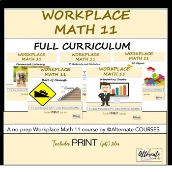 Preview of Workplace Math 11 FULL COURSE (Word & PDF)