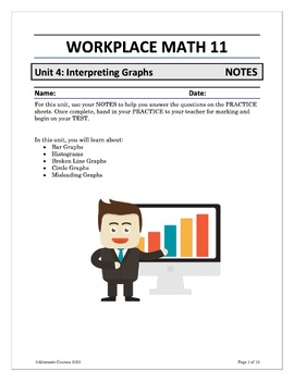 Preview of Workplace Math 11 Unit 4: Interpreting Graphs NOTES