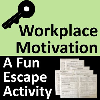 Preview of Workplace Motivation Escape Activity Game