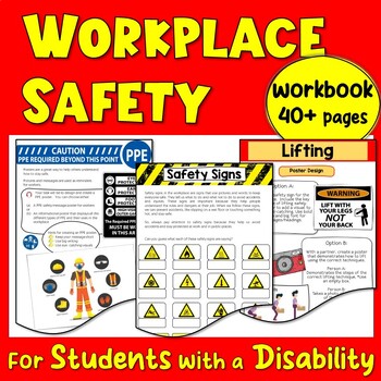 Preview of Workplace SAFETY:  Modified workbook for students with a disability