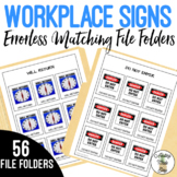 Workplace Signs Errorless Matching File Folders