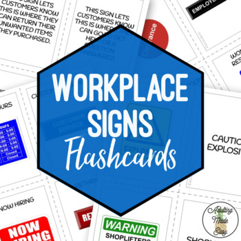 Preview of Workplace Signs Flashcards & Activities