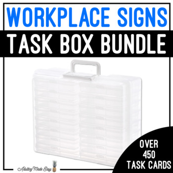 Preview of Workplace Signs Task Box BUNDLE
