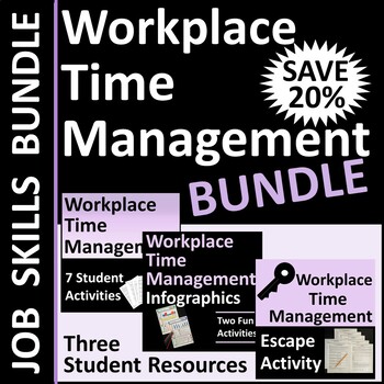 Preview of Workplace Time Management Student Lesson and Activities Bundle SAVE 20%