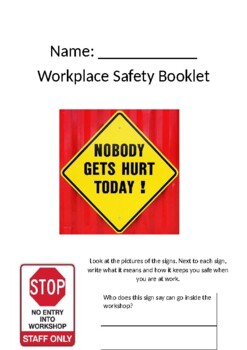 Preview of Workplace safety booklet for students with learning difficulties - Work Exp.