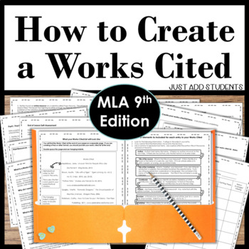 Preview of Works Cited Bibliography 9th Edition MLA Format Research Writing Activity