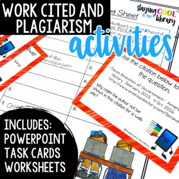 Preview of Works Cited, Copyright and Plagiarism Activities - PowerPoint and Google Slides
