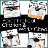 Works Cited and Parenthetical Citation Step by Step MLA Research Guides Bundle