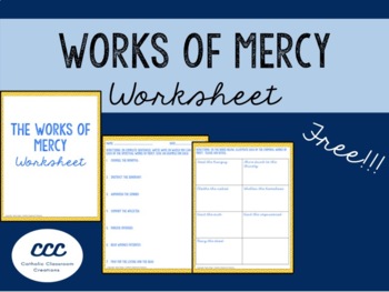 Preview of Works of Mercy Worksheet