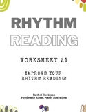 Worksheet 21 - 4/4 Rhythm Reading for middle and high scho
