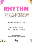Worksheet 23 - 3/4 Rhythm Reading for middle and high scho