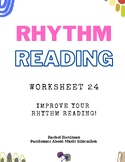 Worksheet 24 - 3/4 Rhythm Reading for middle and high scho