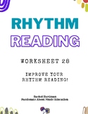Worksheet 28 - 2/4 Rhythm Reading for middle and high scho