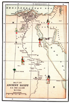 Worksheet ANCIENT EGYPT Latitude Longitude Questions & Map by Linda