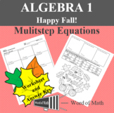 Worksheet - Fall Coloring Worksheet - Multistep Equations 