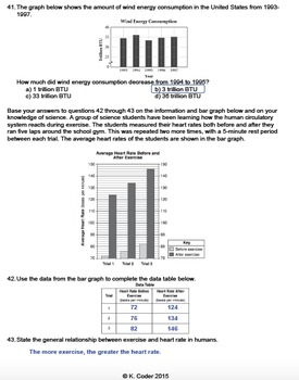 data analyzing worksheet graphs editable regents nys environment earth science living