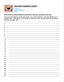 Worksheet: Brainstorming Sheet
