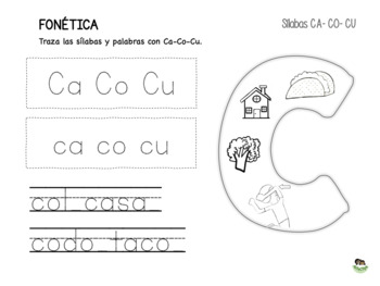 Worksheet Ca Co Cu Syllable Write 1 By Alfaclips Tpt
