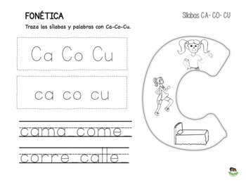 Preview of Worksheet "CA-CO-CU" SYLLABLE - write 2