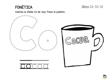 Preview of Worksheet "CO" SYLLABLE -6