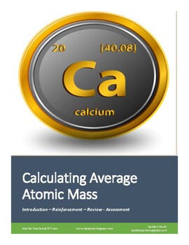 Preview of Worksheet: Calculating Average Atomic Mass of Elements