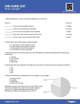 Preview of Financial Literacy: What Is a Budget? - Worksheet