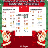 Worksheet Christmas Math for Kids - Counting Practice Worksheet