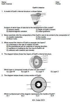 Interior Of The Earth Worksheets Teaching Resources Tpt