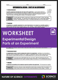 Worksheet - Experimental Design: Parts of an Experiment