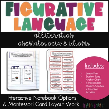 Preview of Worksheet Figurative Language:  Alliteration, Onomatopoeia, & Idioms