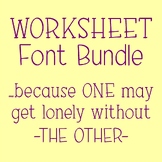 Worksheet Font Bundle