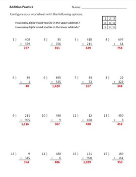 Preview of Worksheet Generator Bundle: Addition, Subtraction, Multiplication, and Division
