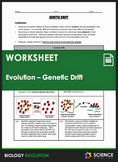Worksheet - Evolution - Genetic Drift, Bottleneck & Founde