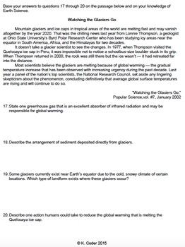 Worksheet - Glacier Erosion and Deposition *Editable* | TpT