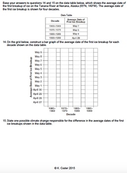 Worksheet - Greenhouse Gases and Global Warming Constructed Response