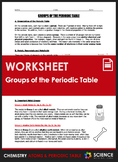 Worksheet - Groups of the Periodic Table (Incl. Metals, No