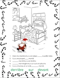 Worksheet Holidays - Prepositions of Place - Noël