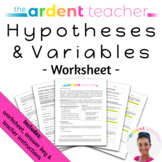 Hypotheses & Variables Practice Worksheet