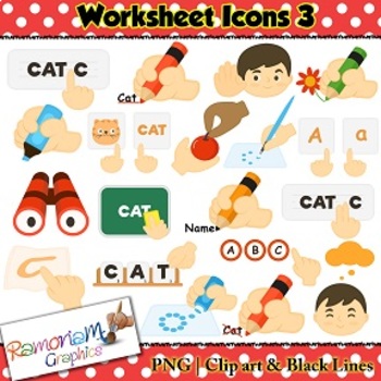 worksheet icons clip art by ramonam graphics teachers