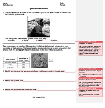 Formation Of Igneous Rocks Worksheet - Worksheet List