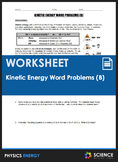 Worksheet - Kinetic Energy (KE) Word Problems (Part 2)