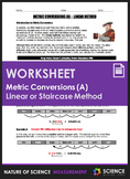 Worksheet - Metric Conversions Using the Linear or Stairca