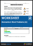 Worksheet - Momentum (P=MV) Word Problems (Part 1)