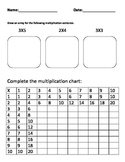 Worksheet - Multiplication Array and Multiplication Chart