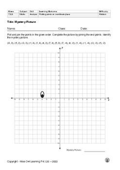 Preview of Worksheet - Mystery Picture: Coordinate Geometry