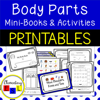 Preview of Worksheet Pack: Body Parts Vocabulary Printables for ESL/ESOL/ELL/ENL/Speech