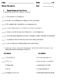 Worksheet - Physical Fitness and Good Posture
