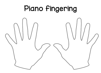 Preview of Worksheet Piano Fingering - Printable - English